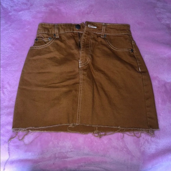 Copper Mini Skirt High Rise - Picture 2 of 2